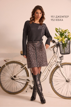 Джемпер NiV NiV fashion 951 графит - фото 2