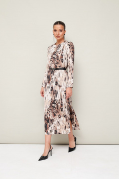 Нарядное миди платье с абстрактным принтом и блестящим эффектом PUR PUR 11-247/6 - фото 3