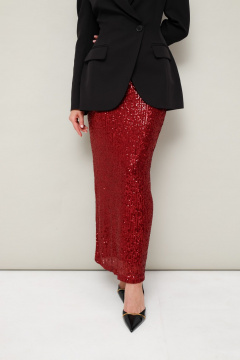 Юбка из пайеток с поясом на резинке и полуприлегающим силуэтом PUR PUR 11-255/2 - фото 4