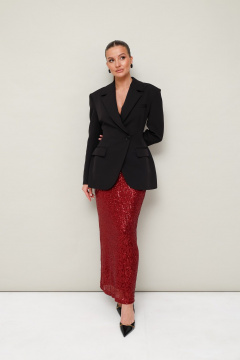 Юбка из пайеток с поясом на резинке и полуприлегающим силуэтом PUR PUR 11-255/2 - фото 2