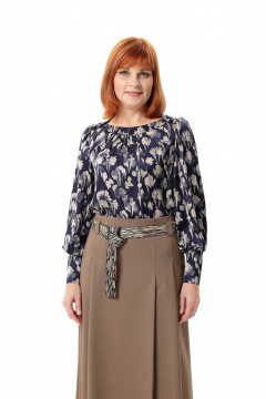 Блуза Соджи 683 синий - фото 2
