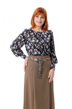 Блуза Соджи 683 синий - фото 1
