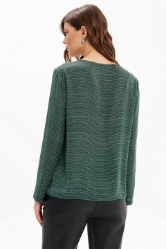 Блуза Nelva 23486 зеленый принт - фото 2