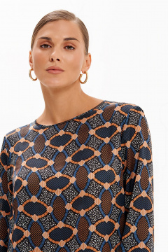 Блуза Nelva 23486 черный принт - фото 4