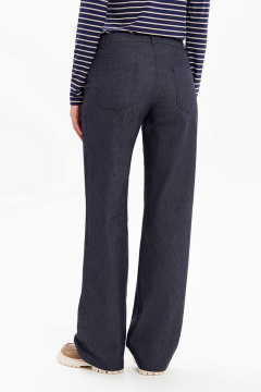 Лонгслив Nelva 23487 сине-бежевая полоска - фото 3