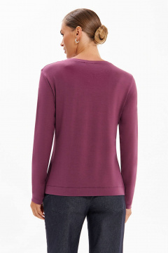 Лонгслив Nelva 23489 пепельно-пурпурный - фото 2