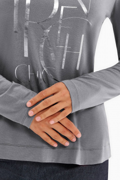 Лонгслив Nelva 23489 серый - фото 4