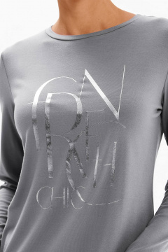 Лонгслив Nelva 23489 серый - фото 3