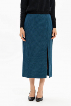 Юбка Nelva 4927 бирюзовый жаккард - фото 4