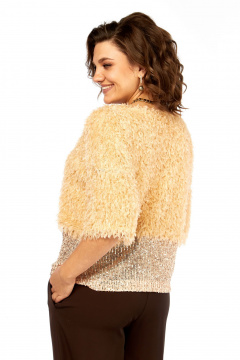 Блуза Ольга Стиль Л-436 персик - фото 5