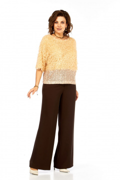 Блуза Ольга Стиль Л-436 персик - фото 3