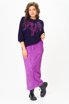 Джемпер, юбка Michel chic 1442 синий_пурпурный - фото 1
