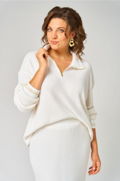 Джемпер, юбка Andina city 9086-25 белый - фото 5