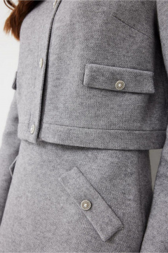 Юбка T.N.D М373/1 серый - фото 4