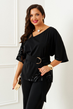 Блуза, брюки Beautiful&Free 6402 черный - фото 4