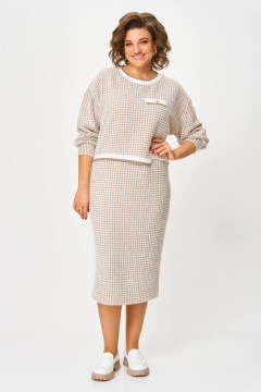 Платье Karina deLux M-1400 бежевый - фото 1