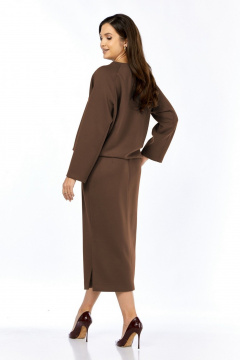 Джемпер, юбка Милора-стиль 1376 кофе_с_молоком - фото 2