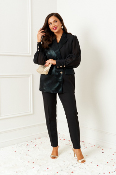 Блуза, брюки, жилет Beautiful&Free 6395 черный - фото 2