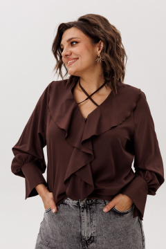 Блуза Anelli 1679 пряный_какао - фото 2