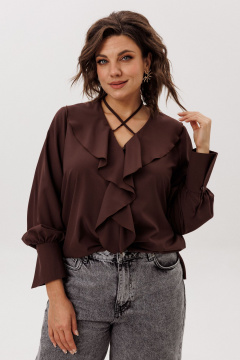 Блуза Anelli 1679 пряный_какао - фото 1