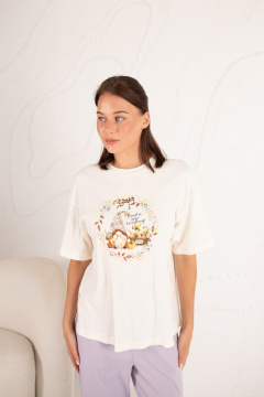 Брюки, майка Купалинка 38600G.158-164 к.молочный,лиловый - фото 2