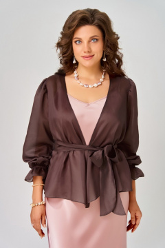 Платье, туника Fita 3193 розово-шоколадный - фото 5