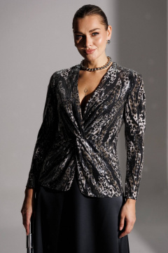 Жакет, юбка Мода Юрс 25-2881 серый - фото 3