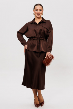 Рубашка, юбка Mubliz 252 коричневый - фото 5