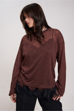 Топ JRSy 2625 шоколад_черное_кружево - фото 4