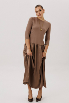 Свободное платье из шёлка и крэш-тканью длиной 130 см Fantazia Mod 5008 - фото 3