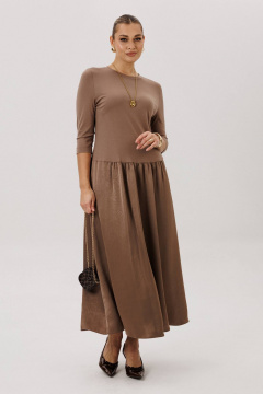 Свободное платье из шёлка и крэш-тканью длиной 130 см Fantazia Mod 5008 - фото 1