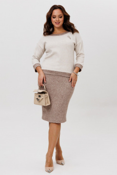 Джемпер, юбка Galean Style 786.1 коричневый - фото 2
