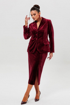 Жакет, юбка Mislana 1165/1 бордо - фото 5