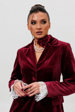 Брюки, жакет, манжеты Mislana 1169/1м бордо - фото 5
