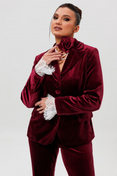 Брюки, жакет, манжеты Mislana 1169/1м бордо - фото 3