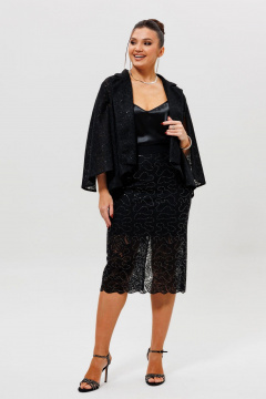 Жакет, юбка Mislana 1286 черный - фото 1