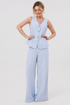 Брюки, жилет Marshop М189 голубой - фото 2