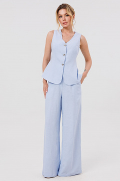 Брюки, жилет Marshop М189 голубой - фото 1