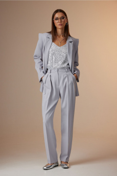Брюки, жакет, топ N.O.W. 1627 серый - фото 1