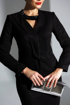 Жакет, юбка Мода Юрс 25-2888 черный - фото 4