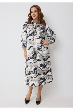 Платье Твой имидж 2280 молочный_с_принтом - фото 4