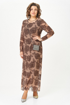 Платье Aira Style 24430 капучино - фото 5