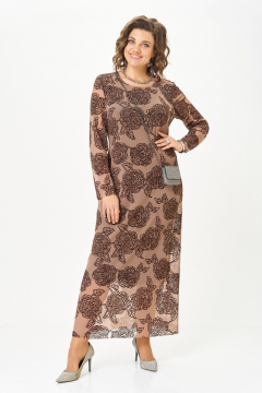 Платье Aira Style 24430 капучино - фото 4