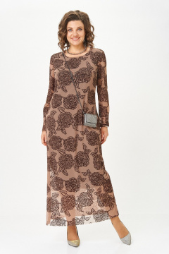 Платье Aira Style 24430 капучино - фото 1