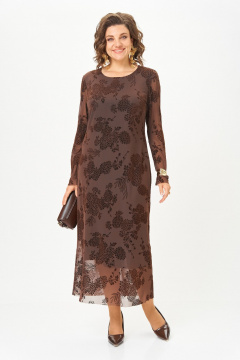 Платье Aira Style 24430 коричневый - фото 1