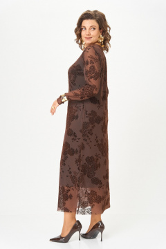 Платье Aira Style 24430 коричневый - фото 3