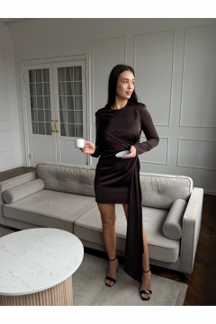 Платье THE.WOMAN 0387 шоколад - фото 1