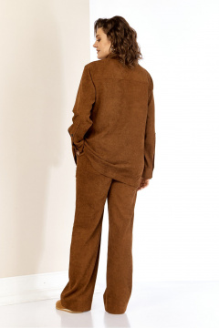 Брюки, рубашка AVA fashion М-161 коричневый - фото 3