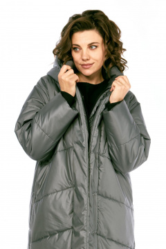 Пальто Диомант 2128 серый - фото 5