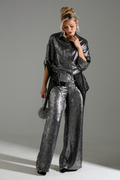 Блуза, брюки LM М98 серый_шиммер - фото 4
